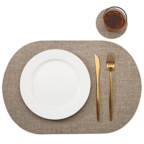 Faux leather placemats - leather, of