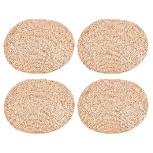 Oval woven table mat set - of, 4