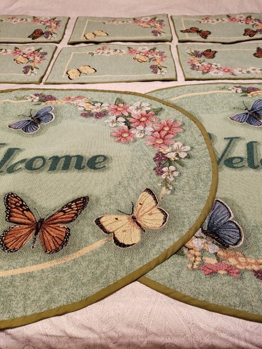 Handstitched cloth placemats - handstitched,