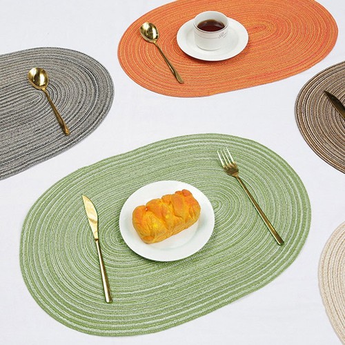 Oval table placemats set 4 - of,