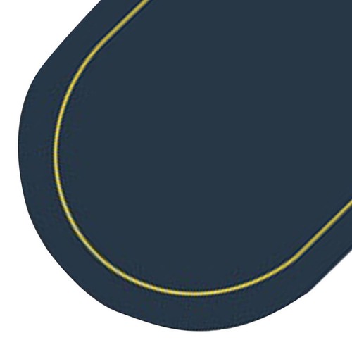 2pcs oval leather placemats - oval,