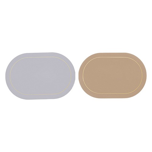 Double layered oval leather - oval,