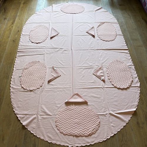 Vintage oval table cloth - table, with