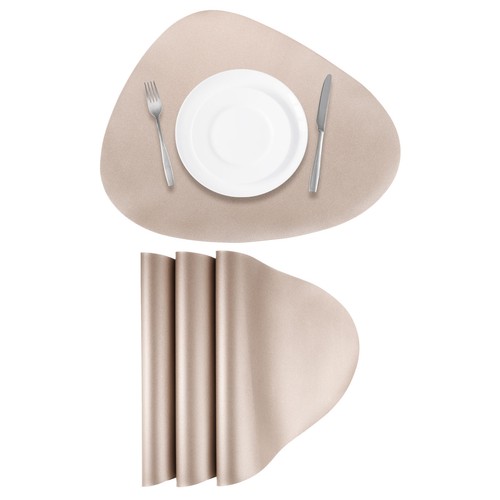 4pcs faux leather placemats - 4pcs,