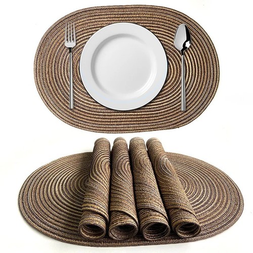Braided oval placemats - braided,