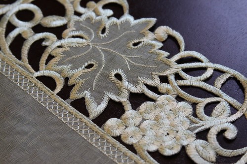 Oval organza embroidered lace - oval,