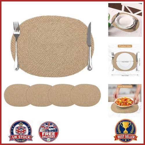Non slip oval placemats set - non-slip, of