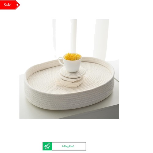 Set oval woven cotton - of,