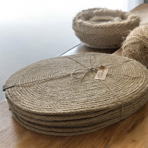 Set oval placemats jute - 8,