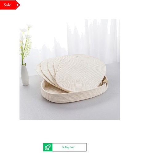 Set oval woven cotton - set,