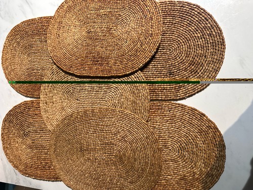 Set woven oval seagrass - of,