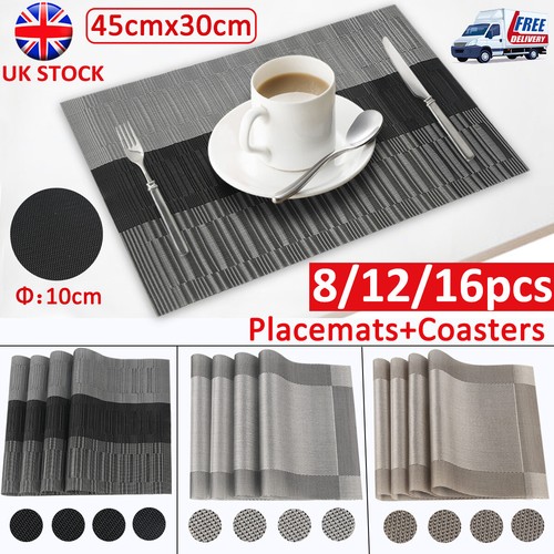 16pcs pvc place mats - 4/8/12/16pcs,