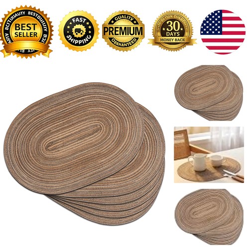 Woven oval braided - braided, placemats
