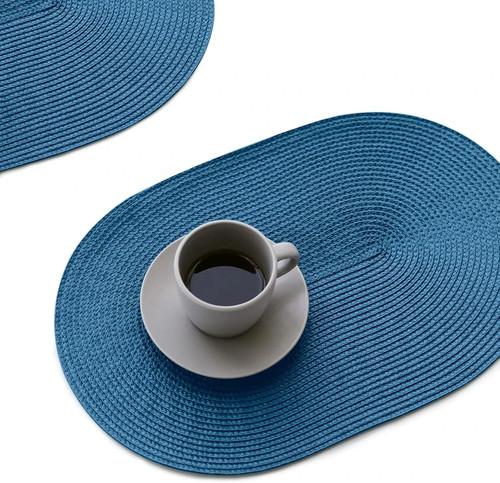 Oval braided placemats - placemats, of